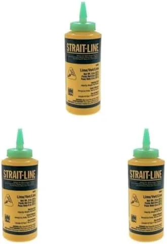 IRWIN Tools STRAIT-LINE 64907 High-Visibility Marking Chalk, 8-ounce, Green (64907) (Pack of 3)