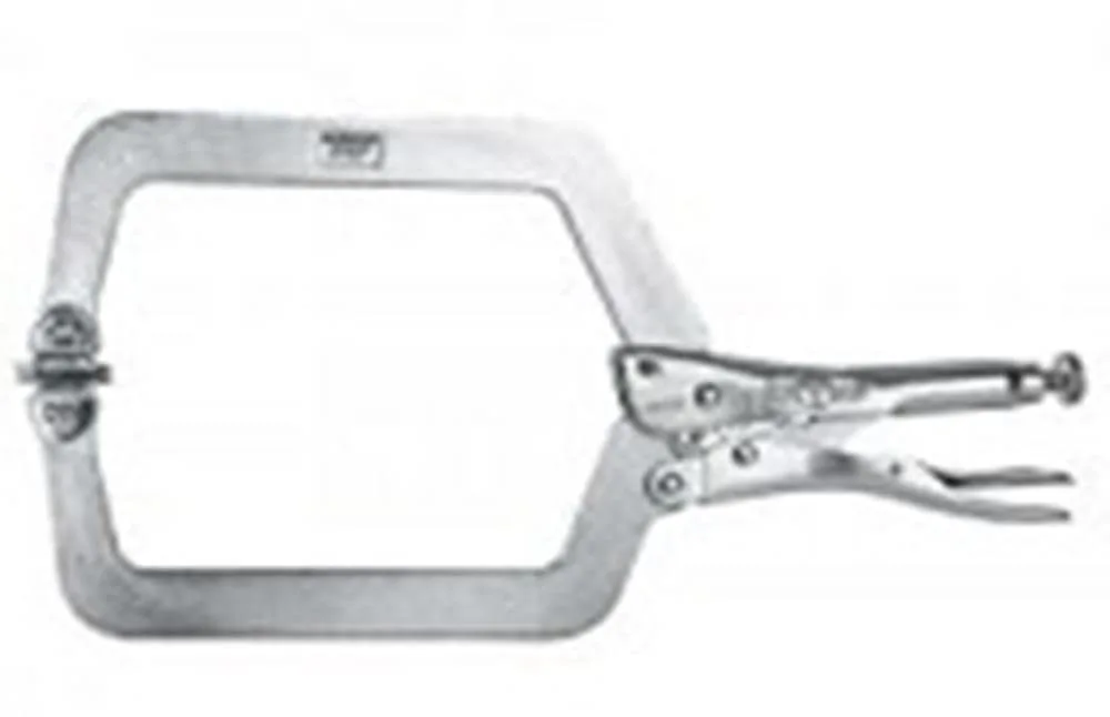 Locking C-Clamps with Swivel Pads, Jaw Opens to 4-1/2 in, 9 in Long