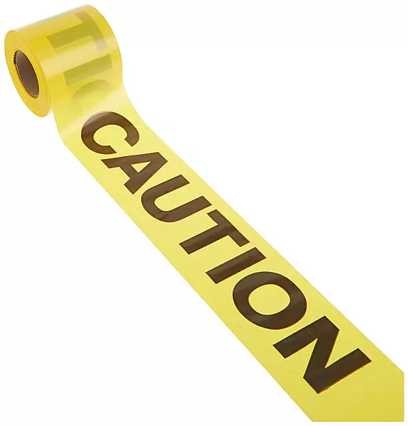 IRWIN Tools STRAIT-LINE 66200 Barrier Tape Roll, CAUTION, 3-inch by 300-foot (66200) One Size