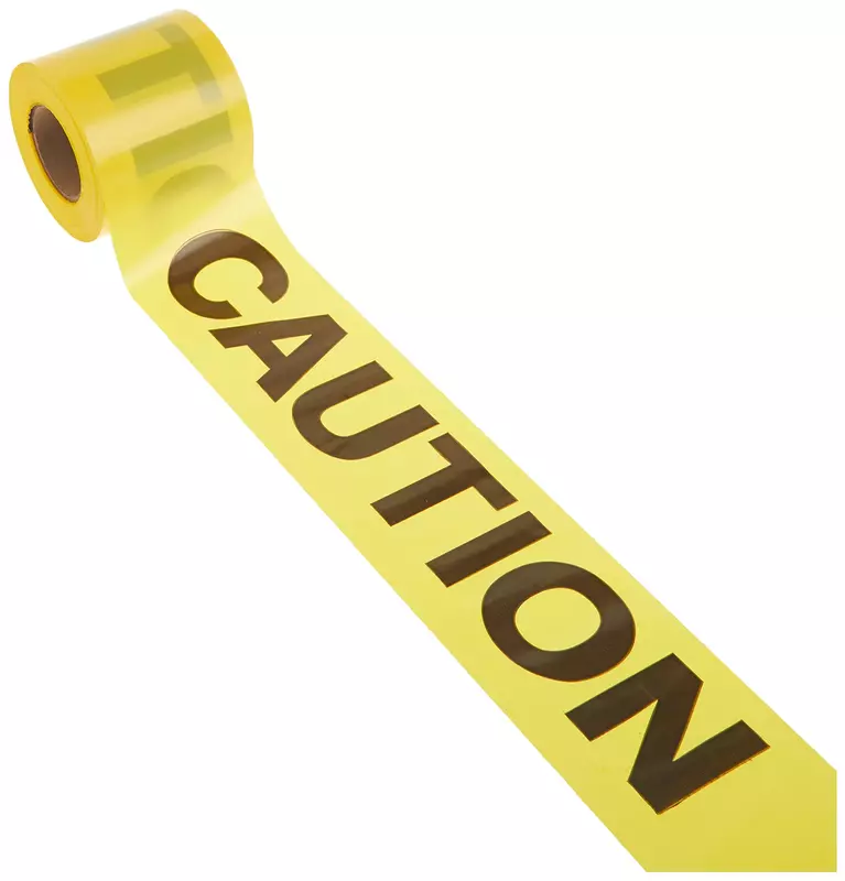 IRWIN Tools STRAIT-LINE 66200 Barrier Tape Roll, CAUTION, 3-inch by 300-foot (66200) One Size