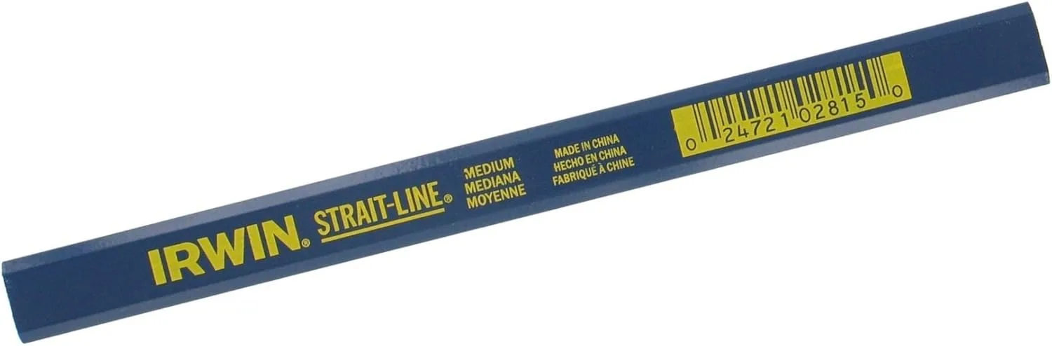 IRWIN Carpenter Pencils [Set of 12] Style: Lead Grade:Medium, Qty:12 per Box