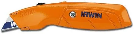 IRWIN Hi-Vis Retractable Utility Knife, 2082300, Orange
