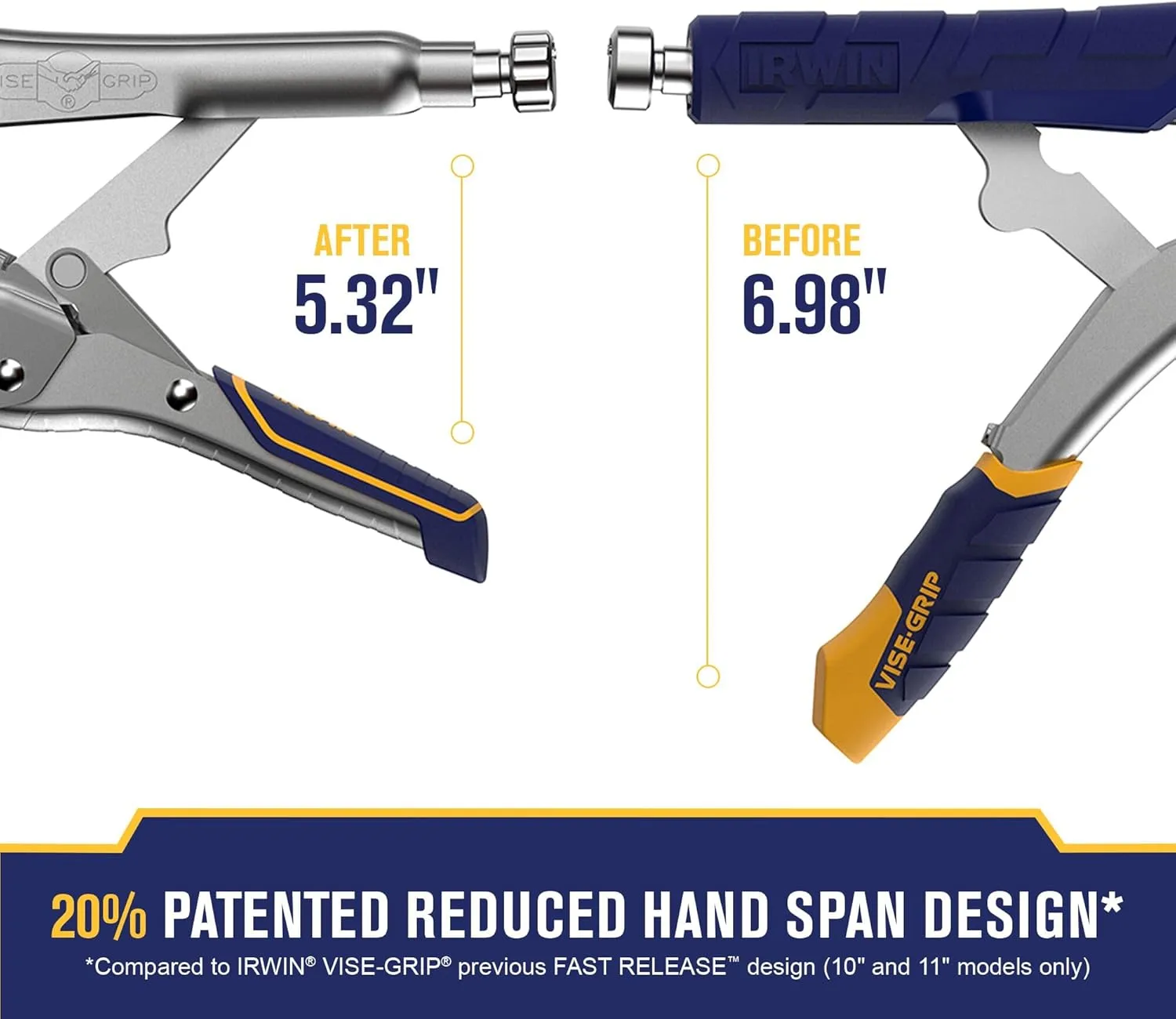 Irwin Tools IRWIN VISE-GRIP Locking Pliers, Fast Release, Curved Jaw with Wire Cutter, 10-Inch (IRHT82578) NEW