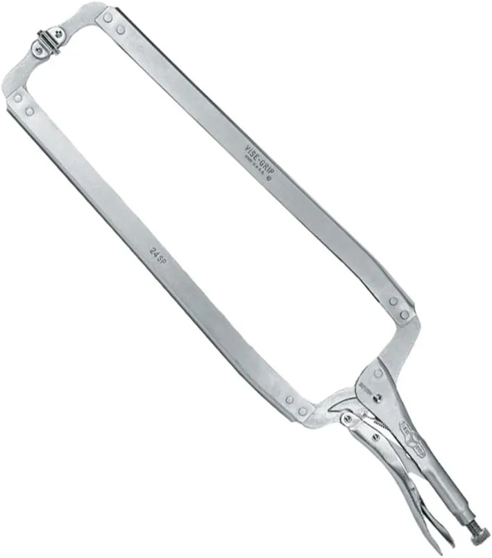 Vise Grip VGP24SP Plain Handle Alloy Steel Locking C-Clamp, Silver, 605 mm
