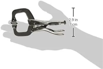 IRWIN Tools VISE-GRIP Locking C-Clamp, Original, Swivel Pad Tip, 4-inch (100mm) (165)