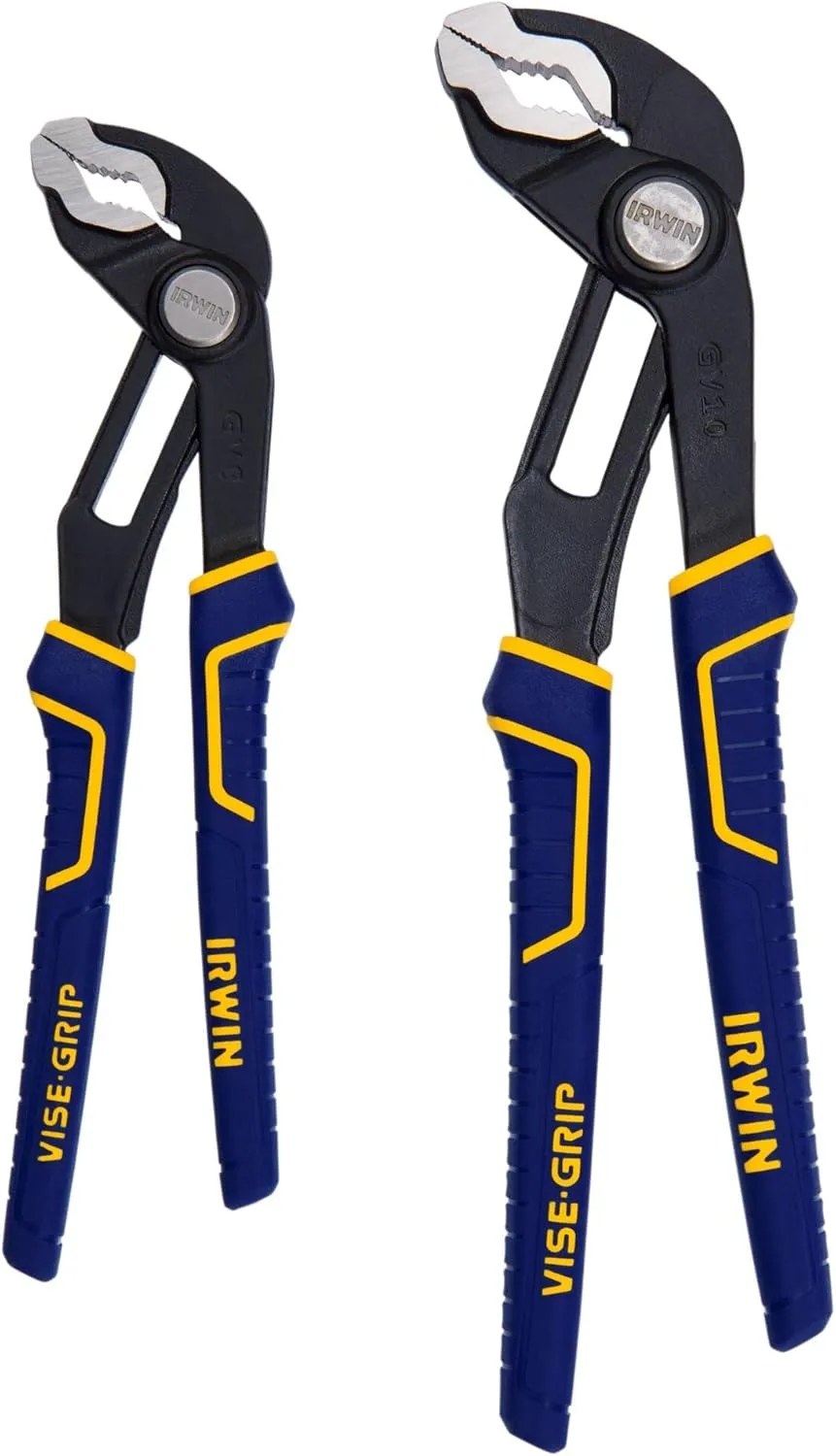 IRWIN Tools VISE-GRIP GrooveLock Pliers Set, V-Jaw, 2 Piece, 2078709 Regular Pliers Set