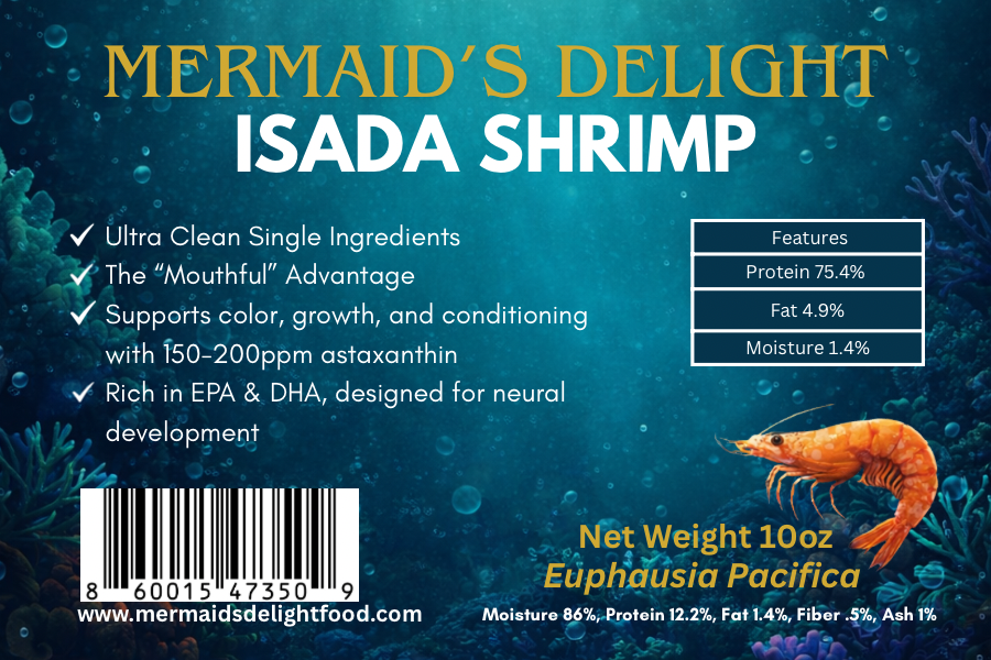 Mermaids Delight Isada Shrimp 10 oz Flat
