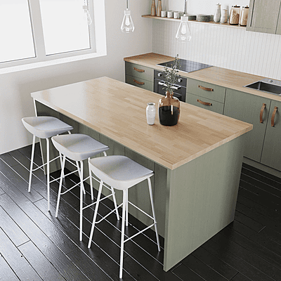 8ft Hevea Island Butcher Block