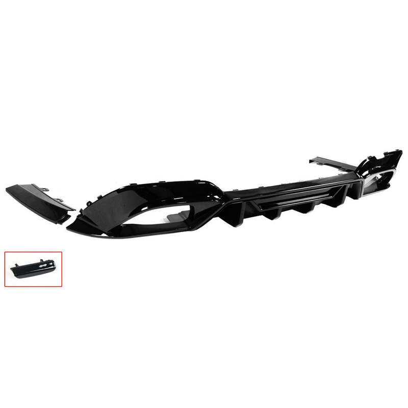 BMW G20 330i / M340i CTM Style Gloss Black Rear Diffuser w/ Corner Spats (2019–2022)