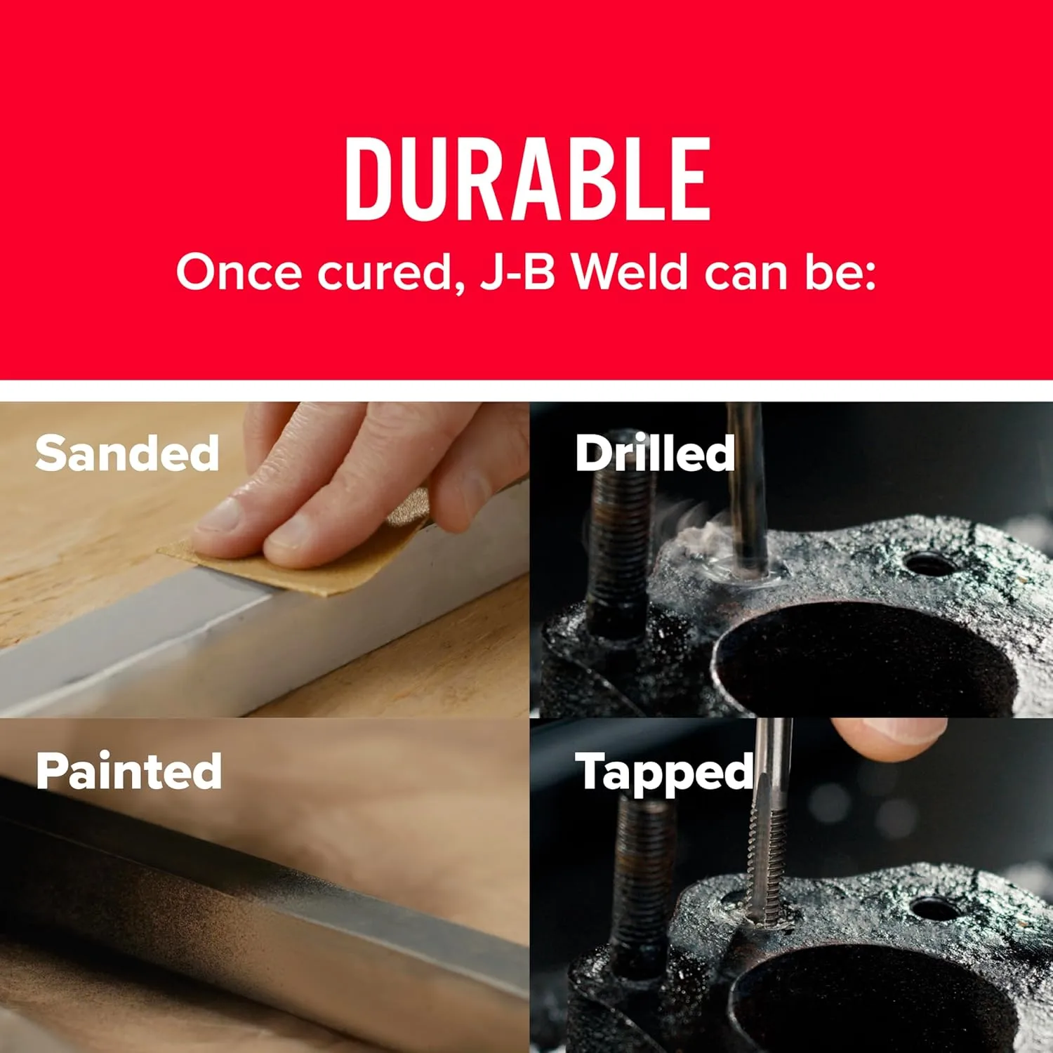 J-B Weld 8281 Professional Size Steel Reinforced Epoxy - Hardener and Steel Pack - 10 oz