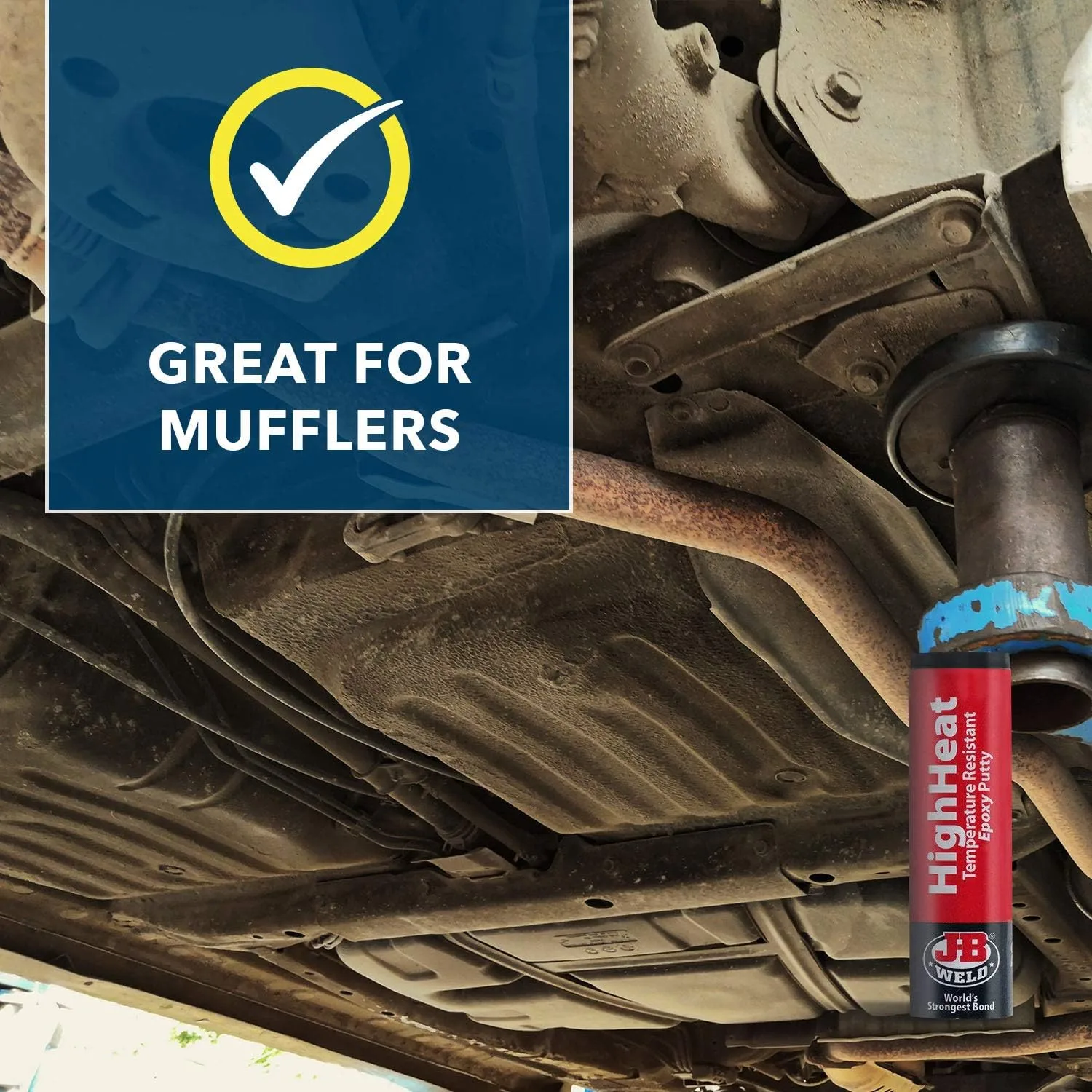 J-B Weld 8297 HighHeat 500 Degree Epoxy Putty Stick - 2 oz. , Grey
