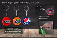 Crown shape keychain with Bottle opener