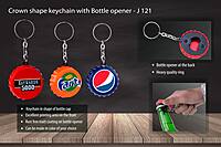 Crown shape keychain with Bottle opener