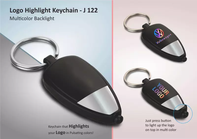 Two tone Logo highlight keychain