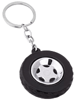 Tyre Shape Keychain with Chrome finish