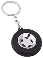 Tyre Shape Keychain with Chrome finish