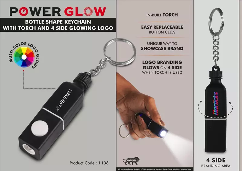 PowerGlow Bottle shape keychain