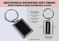 Rectangle Rotating Key chain
