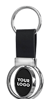 PU Key chain with Round Rotating