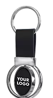 PU Key chain with Round Rotating