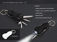 6 in 1 military key chain