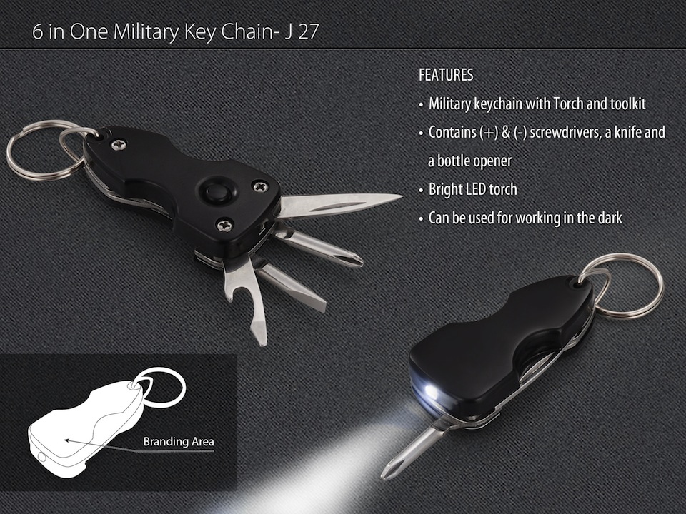 6 in 1 military key chain