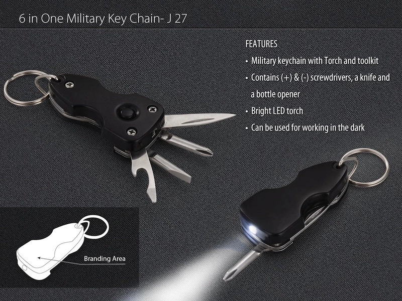 6 in 1 military key chain