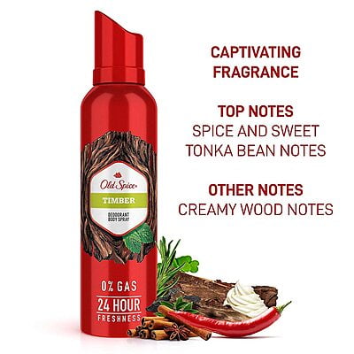 Old Spice Timber No Gas Deodorant Body Spray Perfume for Men (140 ml)