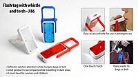 Flash tag with whistle and torch