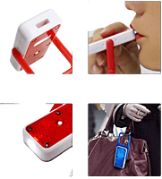Flash tag with whistle and torch