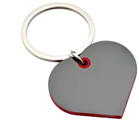 Heart shape keychain with highlights
