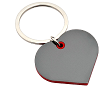Heart shape keychain with highlights