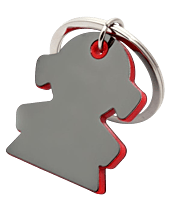 Girl shape keychain with highlights