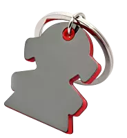 Girl shape keychain with highlights