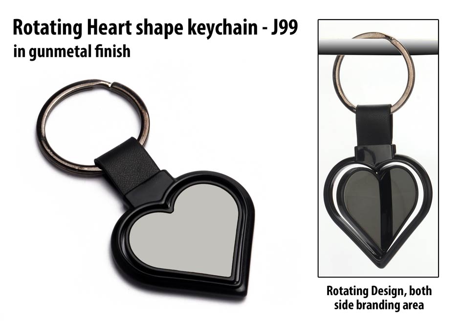 Rotating Heart shape keychain