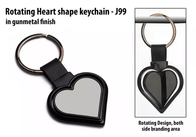 Rotating Heart shape keychain