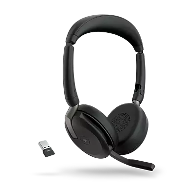 Jabra Evolve2 65 Flex Wired/Wireless Bluetooth Stereo Headset USB-A+Link380a Adapter-25089-999-999