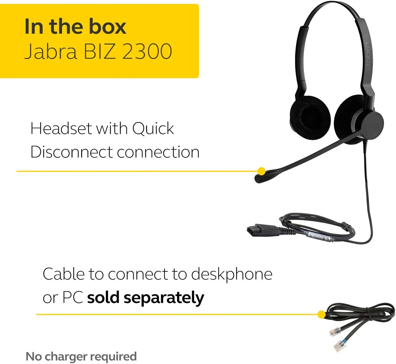 Jabra Biz 2300 Wired Professional Call Center Headset