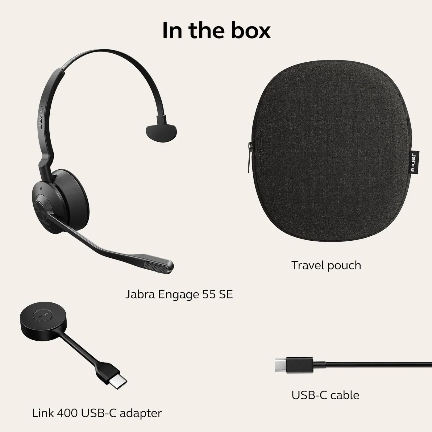 Jabra Engage 55 SE Wireless DECT Headset with Link 400 USB Adapter