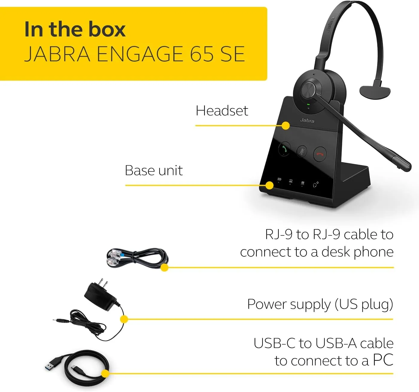 Jabra Engage 65 SE (Second Edition) Wireless Headset