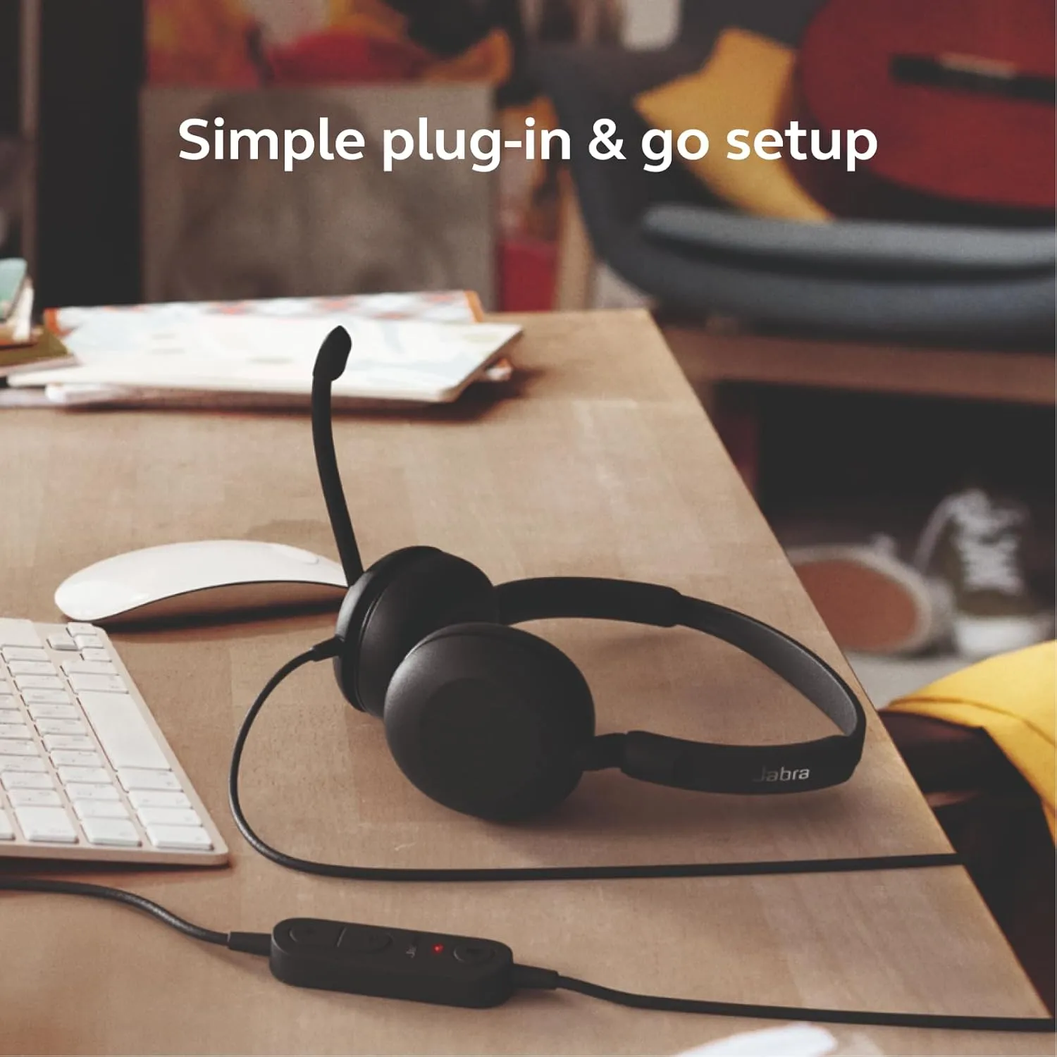 Jabra Evolve 10 Wired Headset with Noise-Cancelling Microphone, USB-A, Black