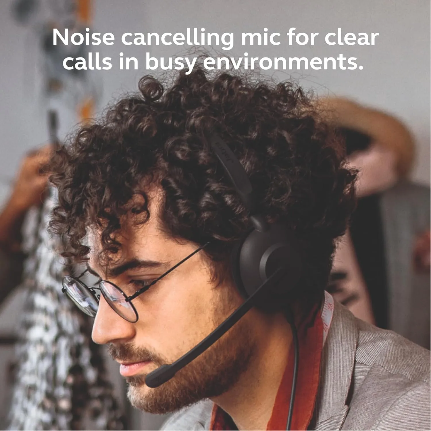 Jabra Evolve 10 Wired Headset with Noise-Cancelling Microphone, USB-A, Black