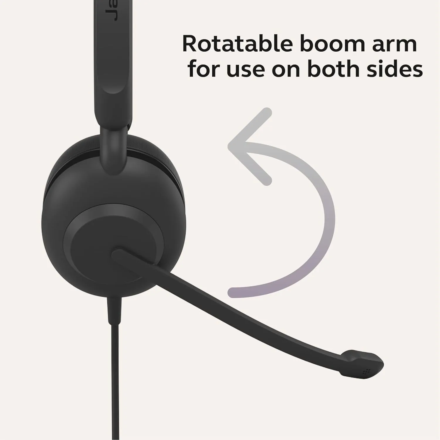 Jabra Evolve 10 Wired Headset with Noise-Cancelling Microphone, USB-A, Black