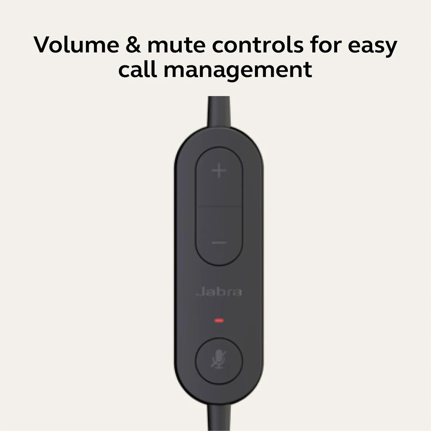 Jabra Evolve 10 Wired Headset with Noise-Cancelling Microphone, USB-A, Black