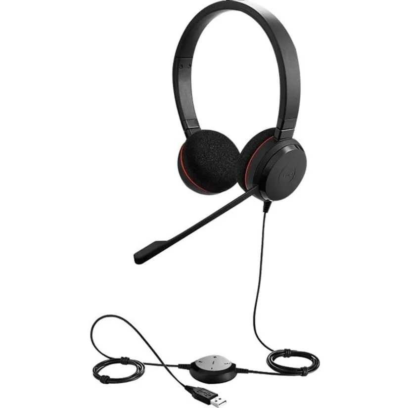 Jabra Evolve 20 Wired Headset (2025 Edition) - USB-C/A