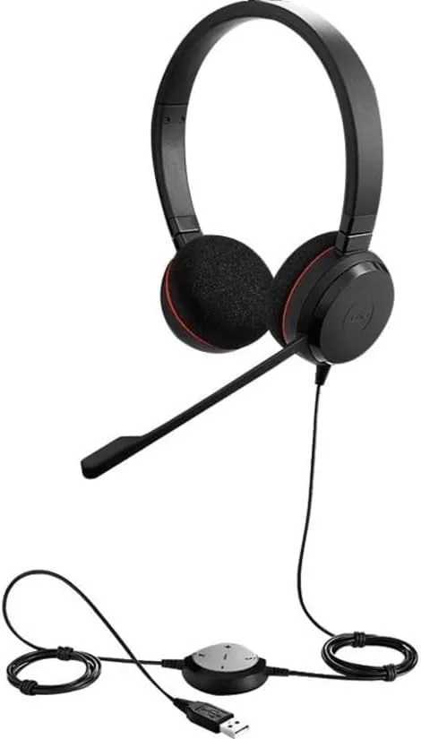Jabra Evolve 20 Wired Headset (2025 Edition) - USB-C/A