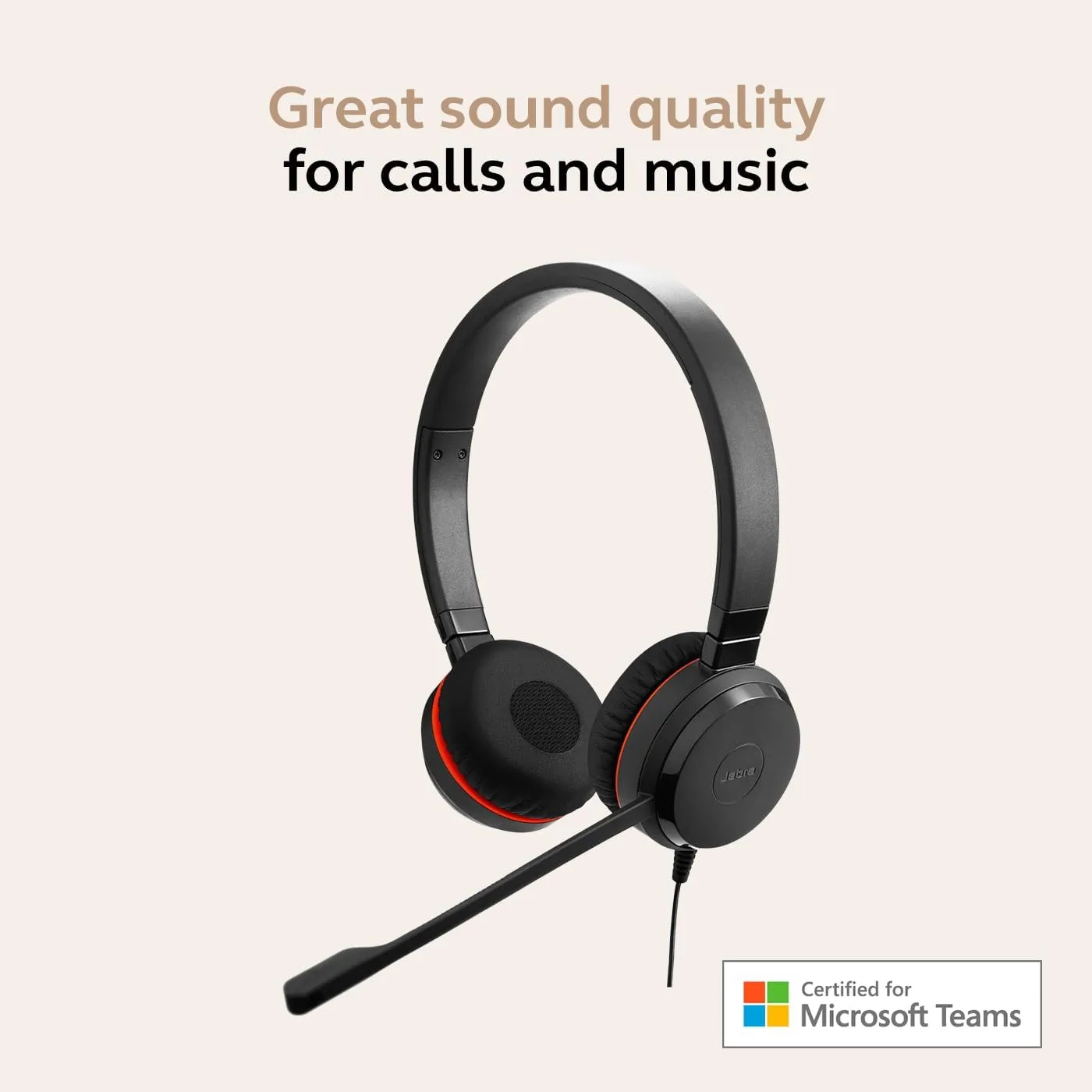 Jabra Evolve 20 SE Wired Dual-Ear Headset with USB-A & USB-C