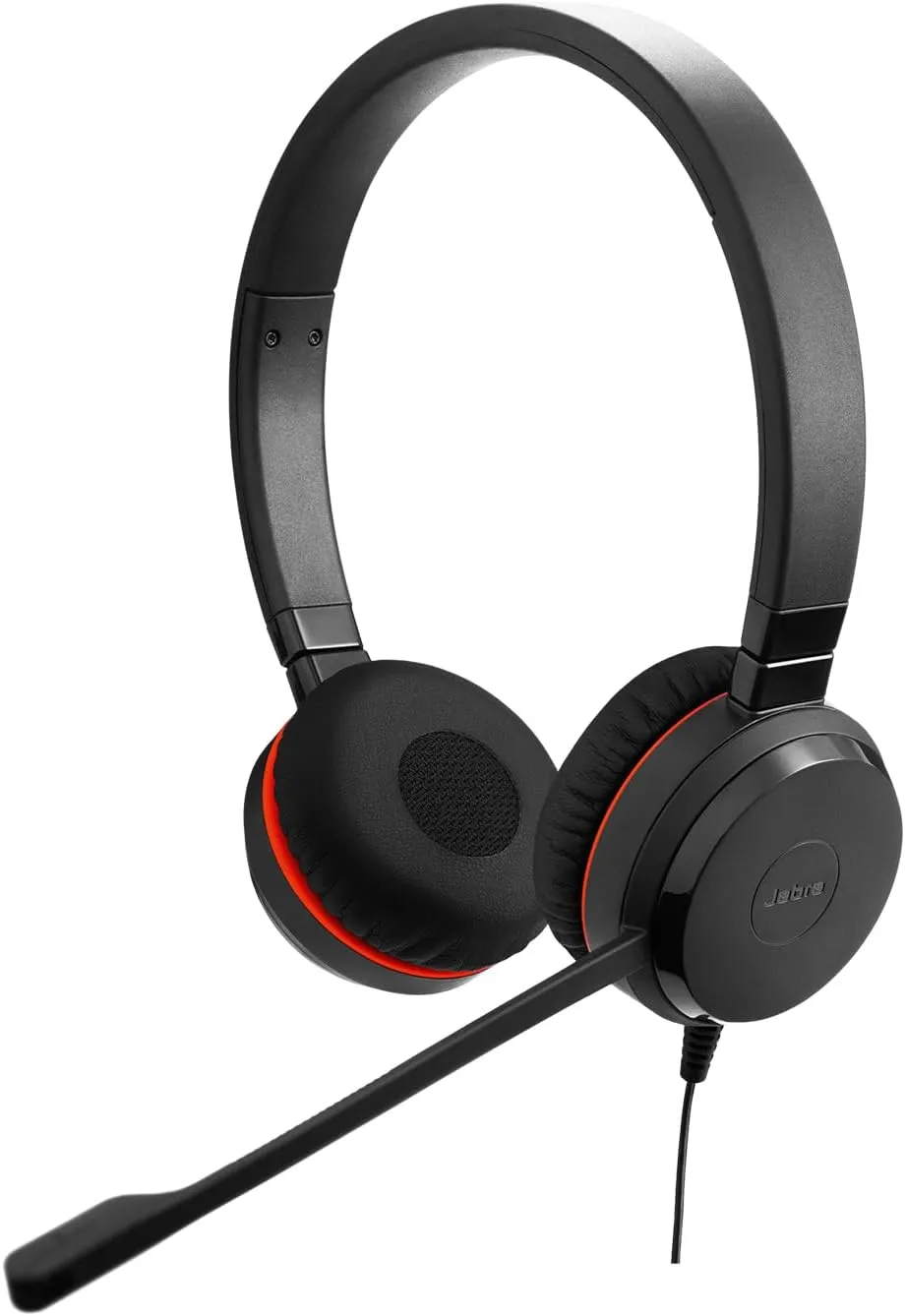 Jabra Evolve 20 SE Wired Dual-Ear Headset with USB-A & USB-C