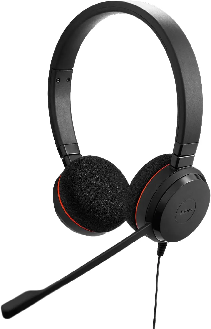 Jabra Evolve 20 Wired Headset (2025 Edition) - USB-C/A