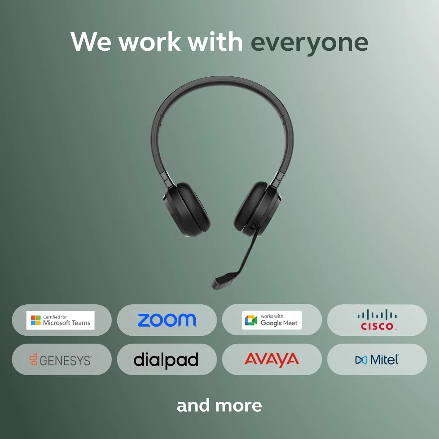 Jabra Evolve 65 TE (Third Edition) Wireless Dual-Ear Headset - MS Teams Certified